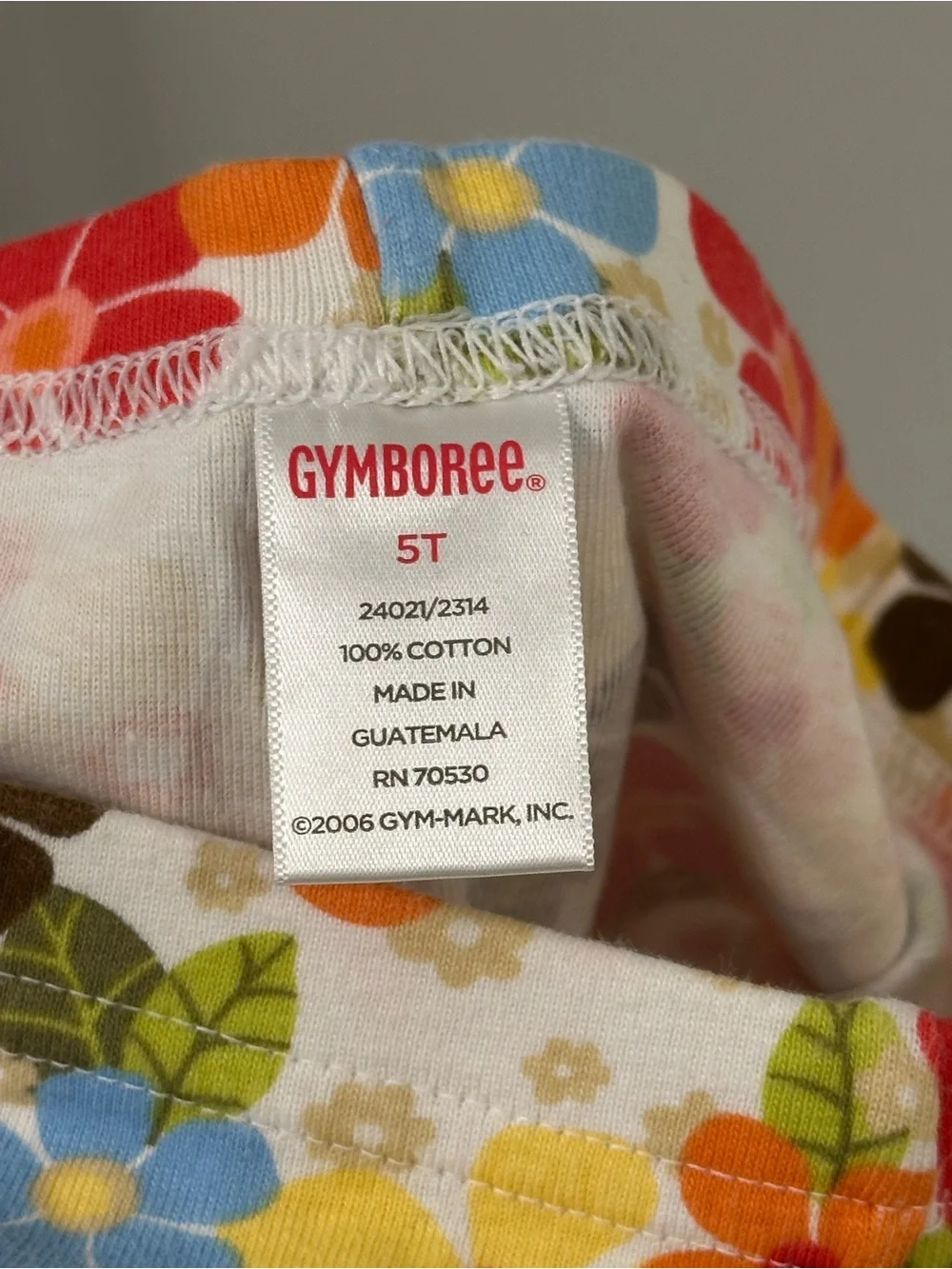 Vintage Gymboree Island Flower Print Bike Shorts Sz 5T 2007 Island Getaway Line